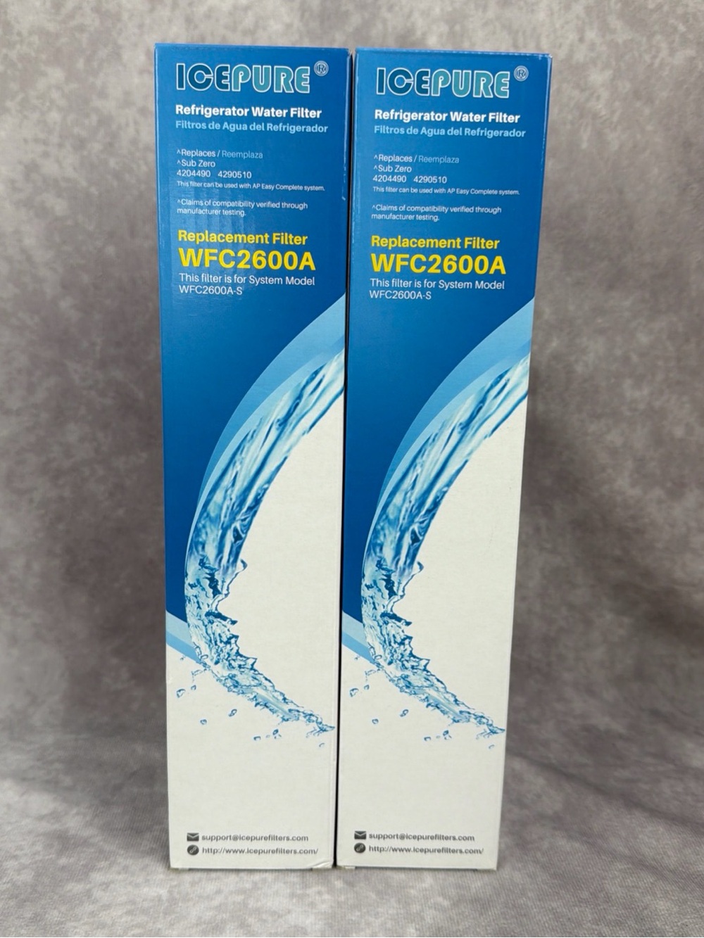 ICEPURE WFC2600A Refrigerator Water Filter Sub-Zero 4204490 4290510 2 Pack